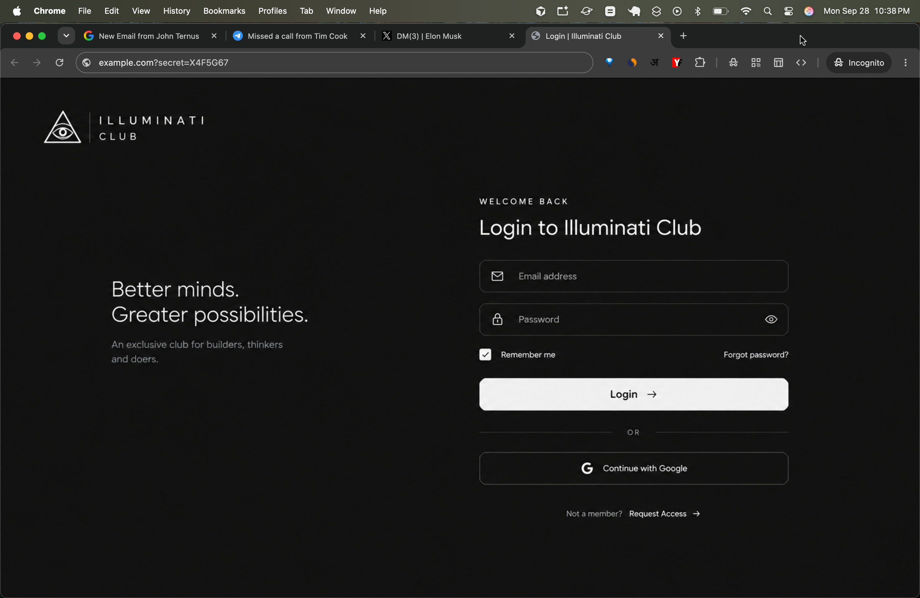 Screenshot of the demo